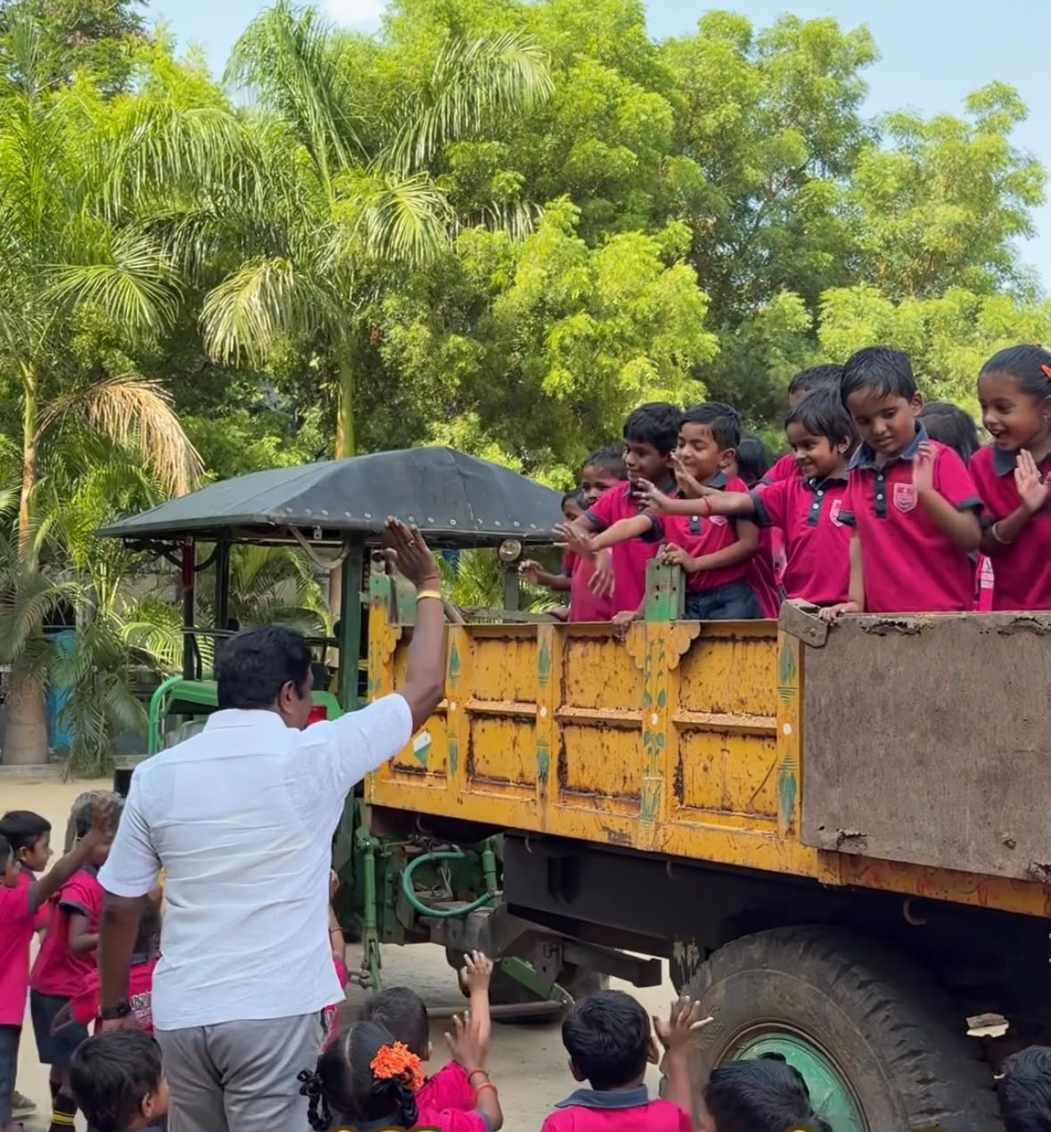 Ananda students learning about nature and the environment